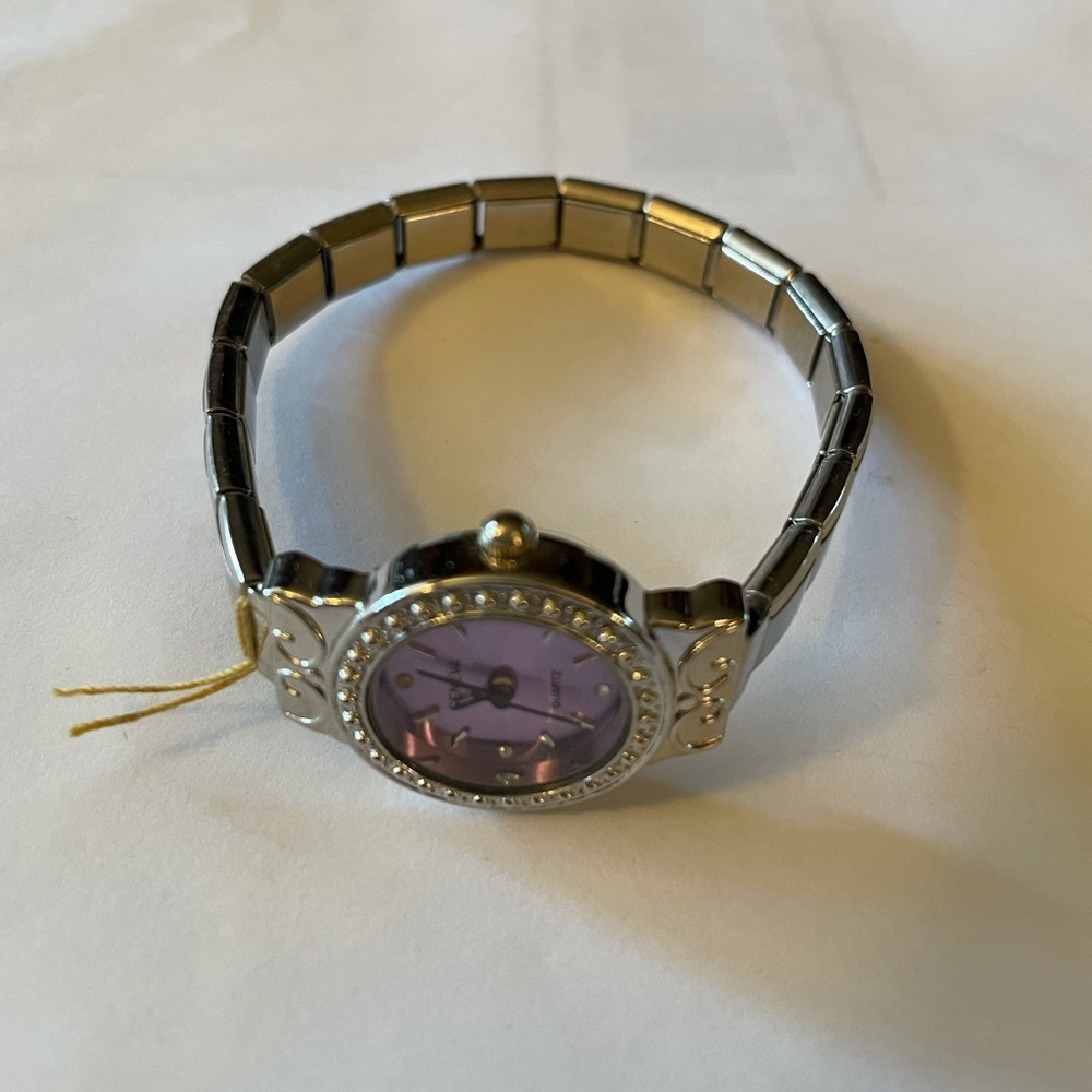 New Silver Italian Charm Bracelet Watch